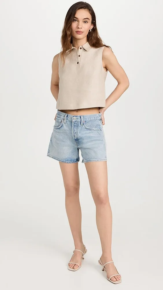 Theory   Crop Polo Top 