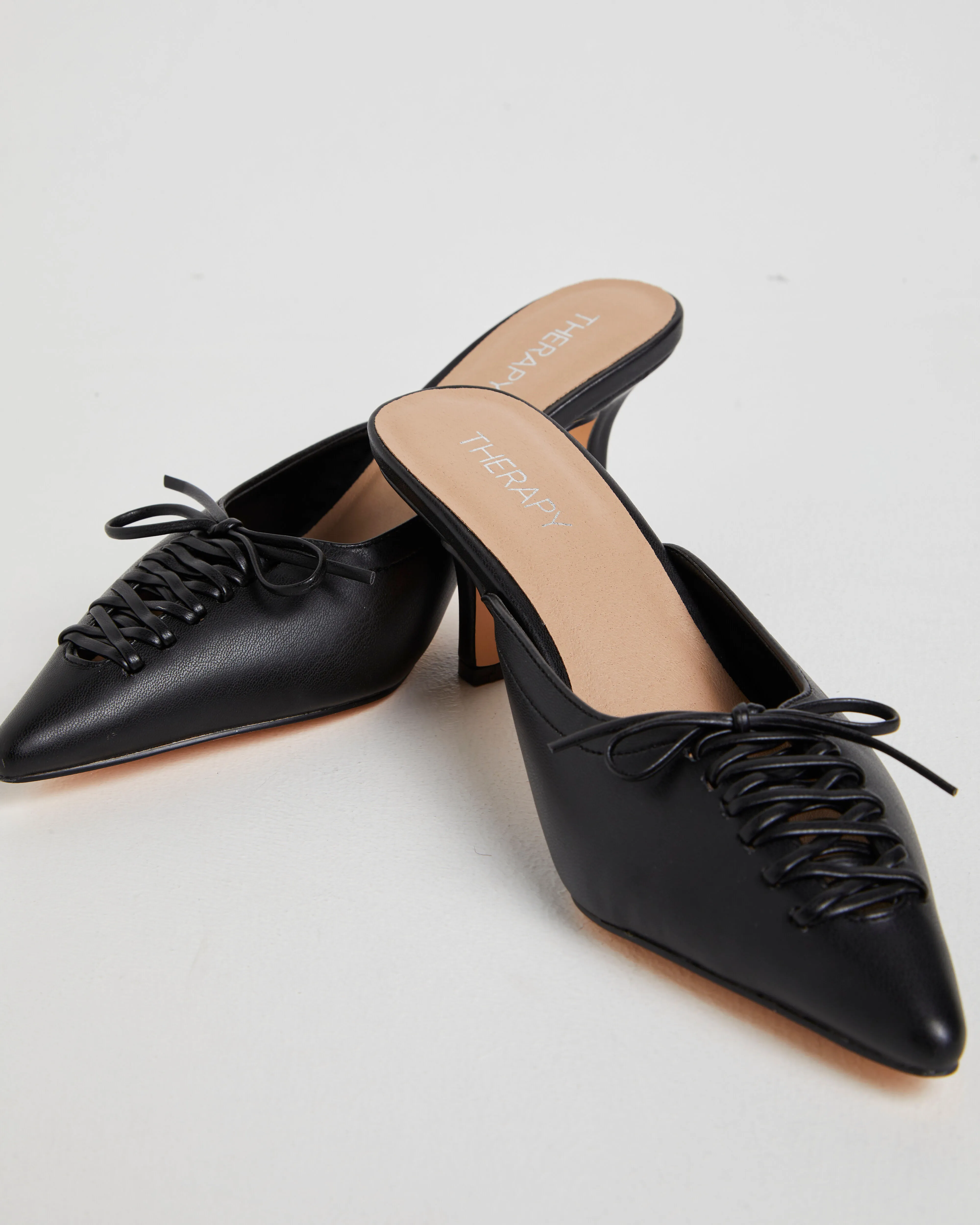 Therapy Jealous Black Smooth Heels