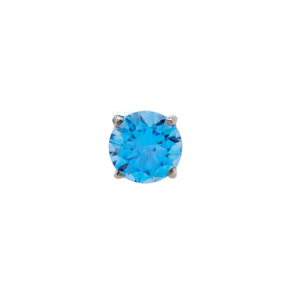 threadless: 2.5mm Tiffany Prong-Set Brilliant-Cut Gem End