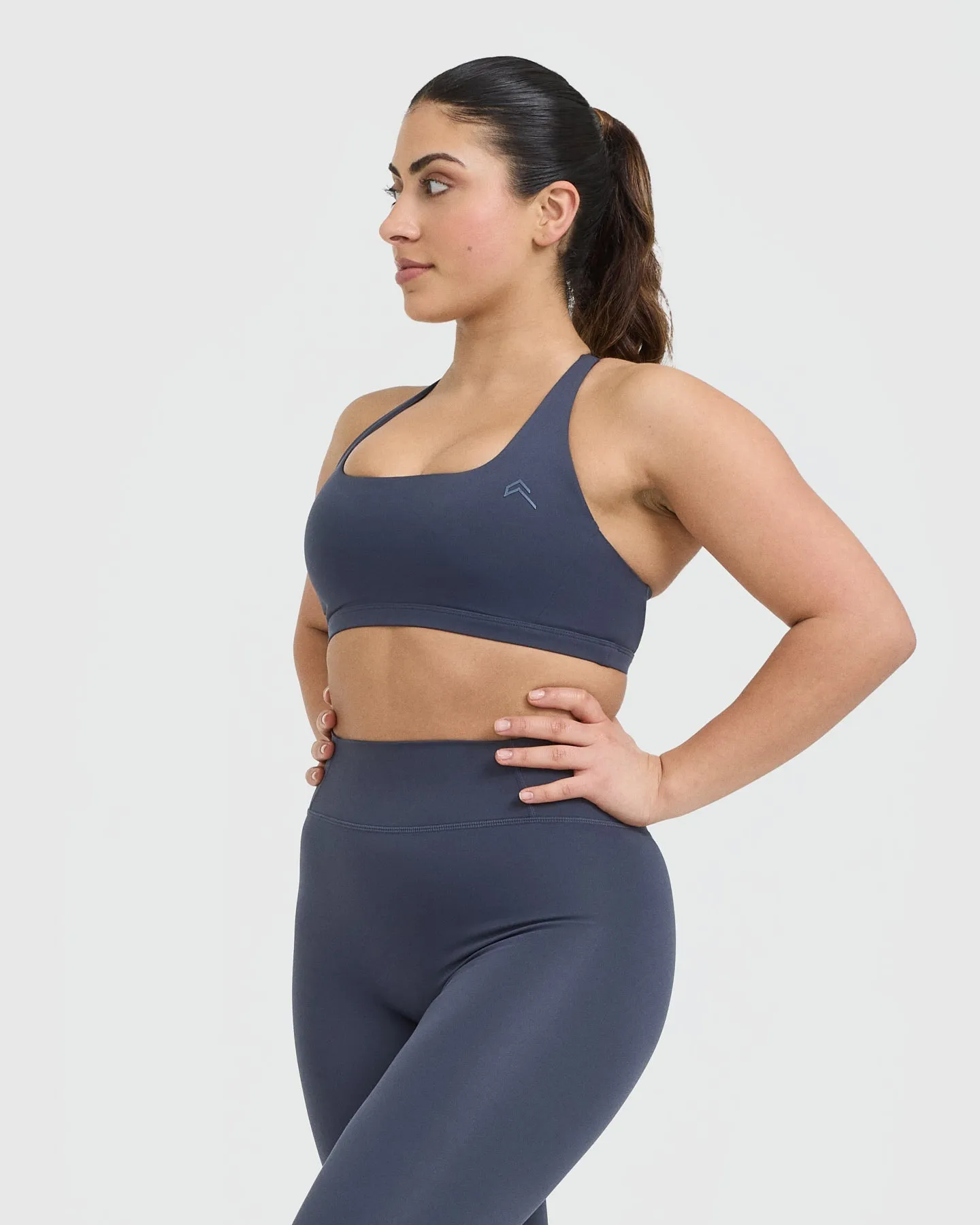 Timeless Square Neck Sports Bra True Blue