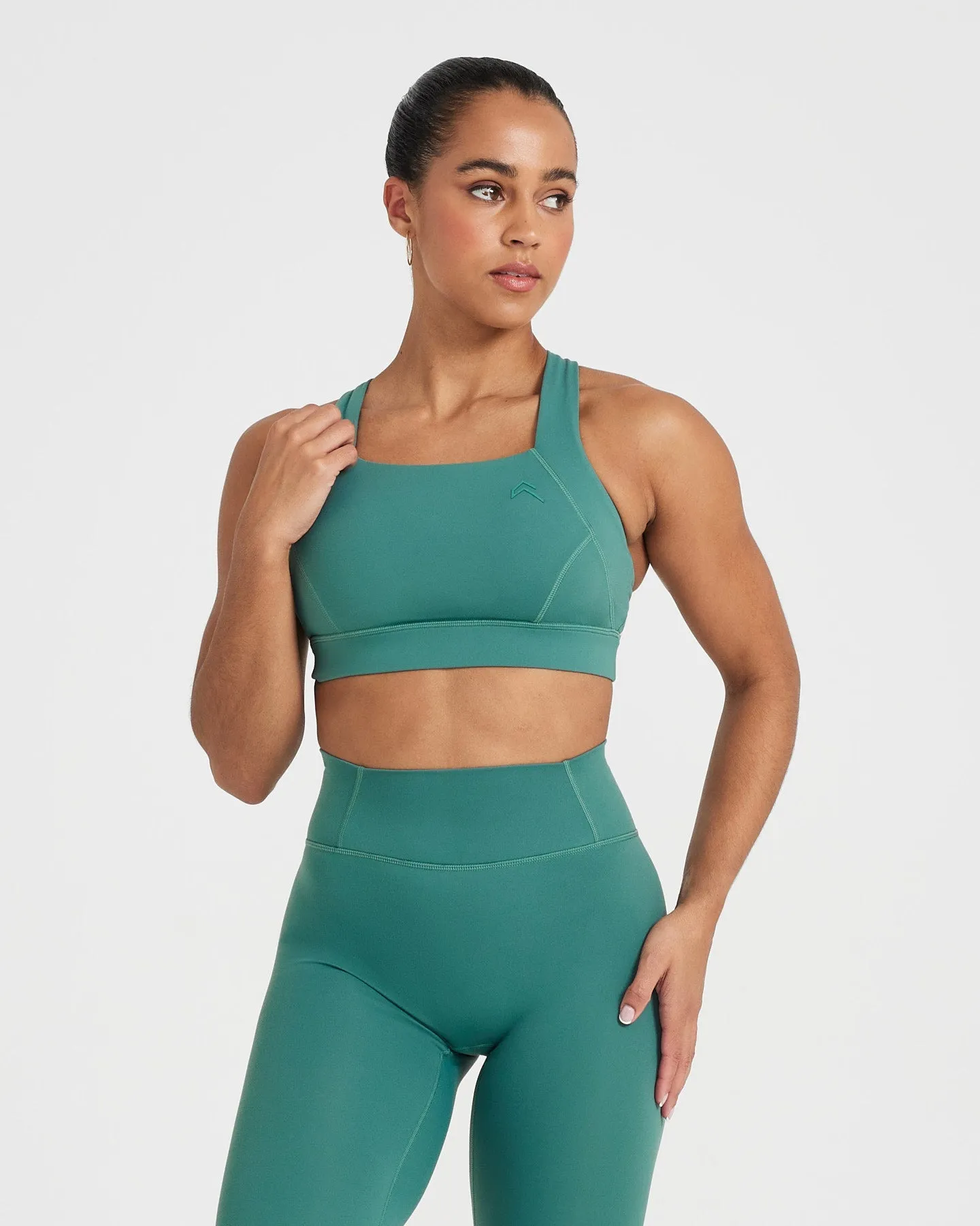 Timeless Wide Strap Sports Bra Mineral Green