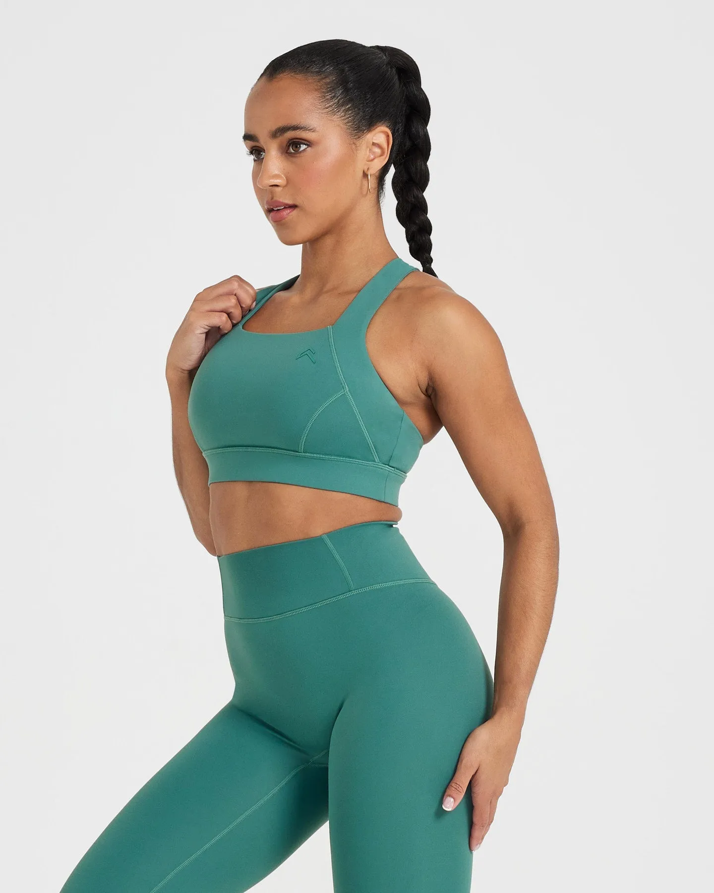 Timeless Wide Strap Sports Bra Mineral Green