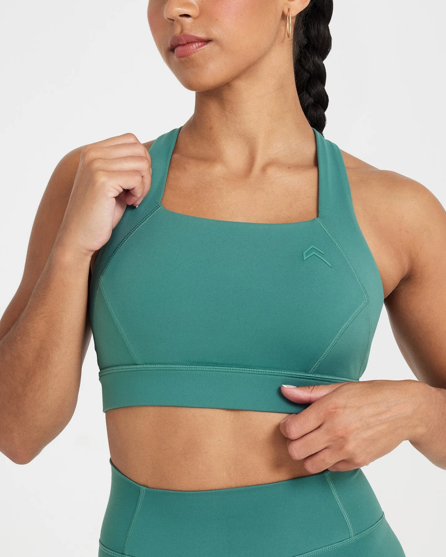 Timeless Wide Strap Sports Bra Mineral Green