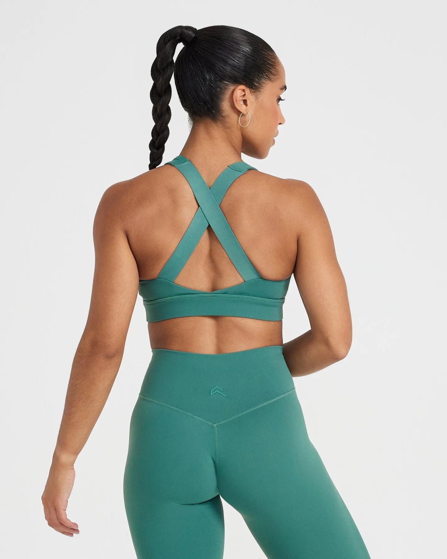 Timeless Wide Strap Sports Bra Mineral Green