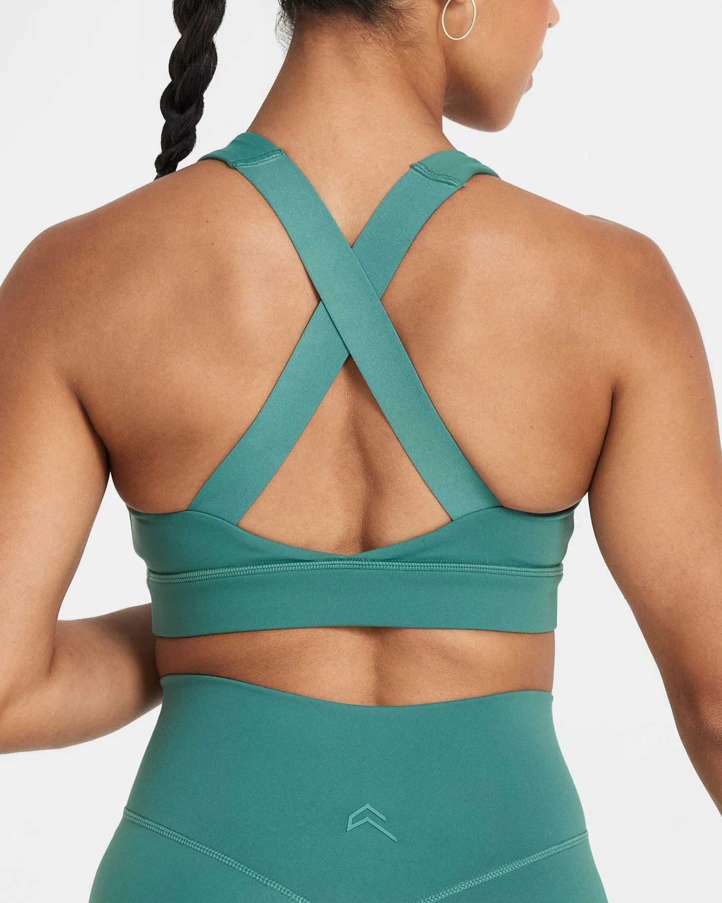 Timeless Wide Strap Sports Bra Mineral Green