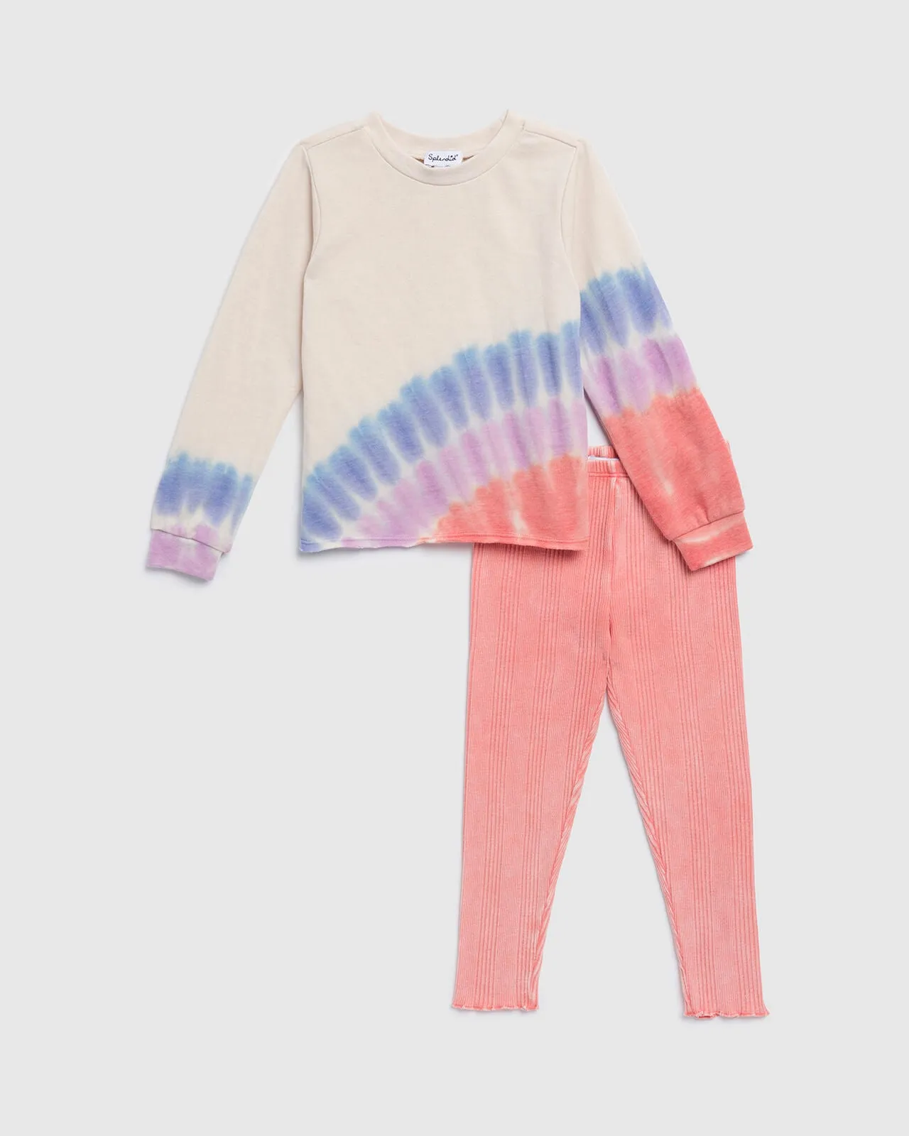 Toddler Girl Sunset Tie Dye Set