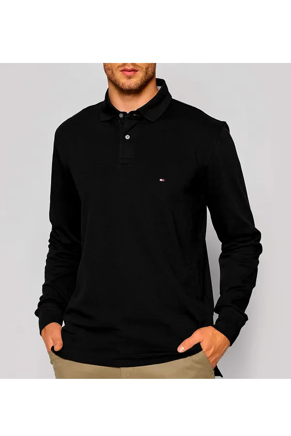 Tommy Hilfiger Black Long Sleeve Classic Polo