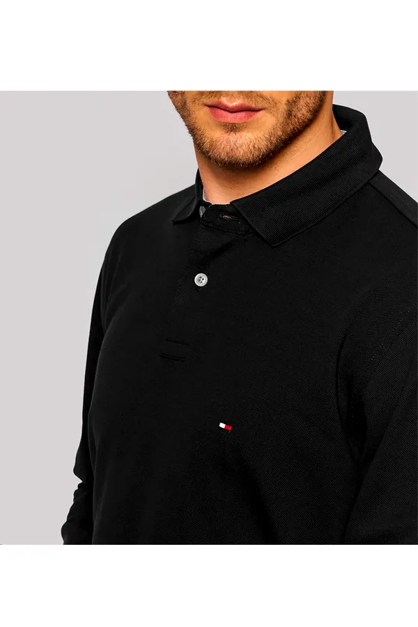 Tommy Hilfiger Black Long Sleeve Classic Polo