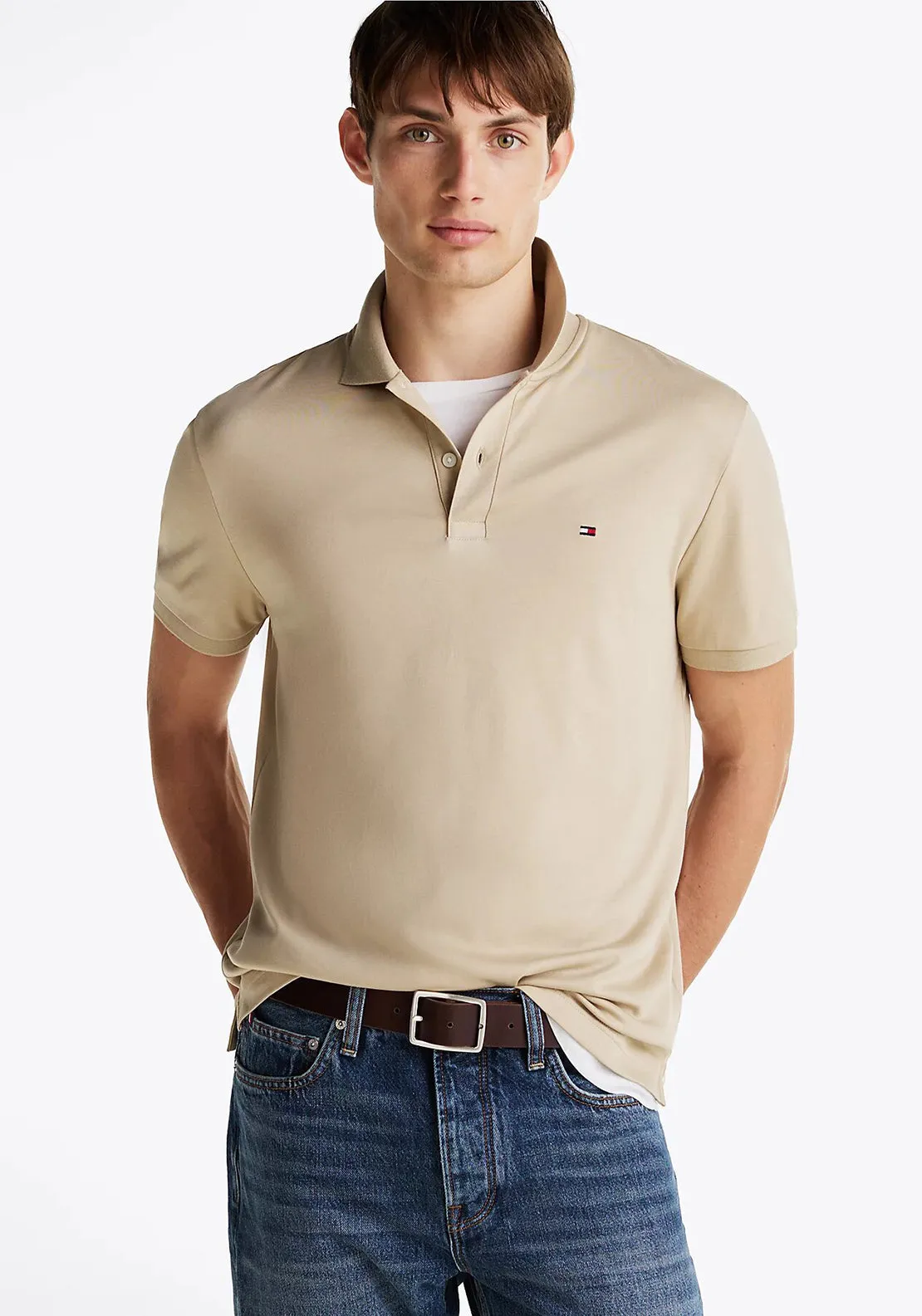 Tommy Hilfiger Liquid Cotton Polo Shirt, Sand