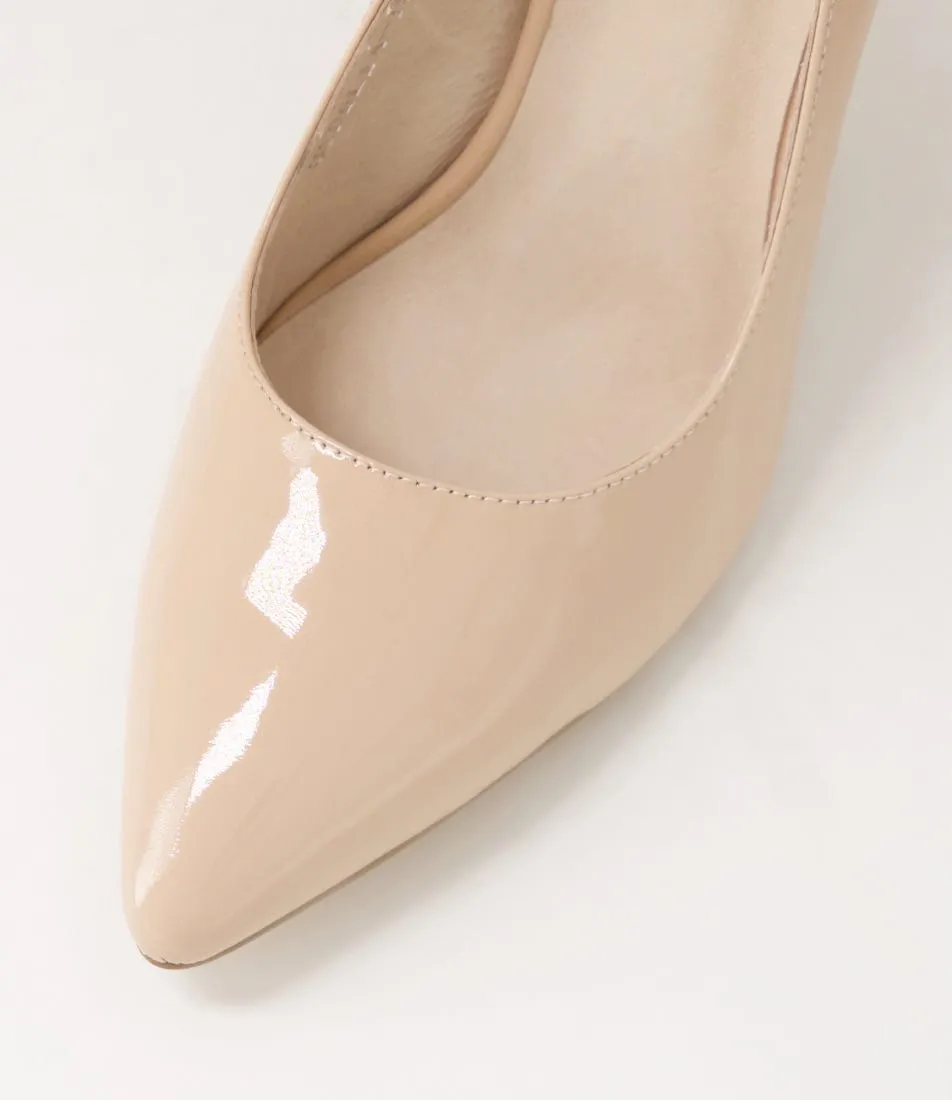 TOP END Bedelia Nude Patent Leather Heels