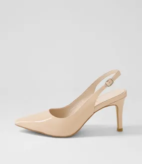 TOP END Bedelia Nude Patent Leather Heels