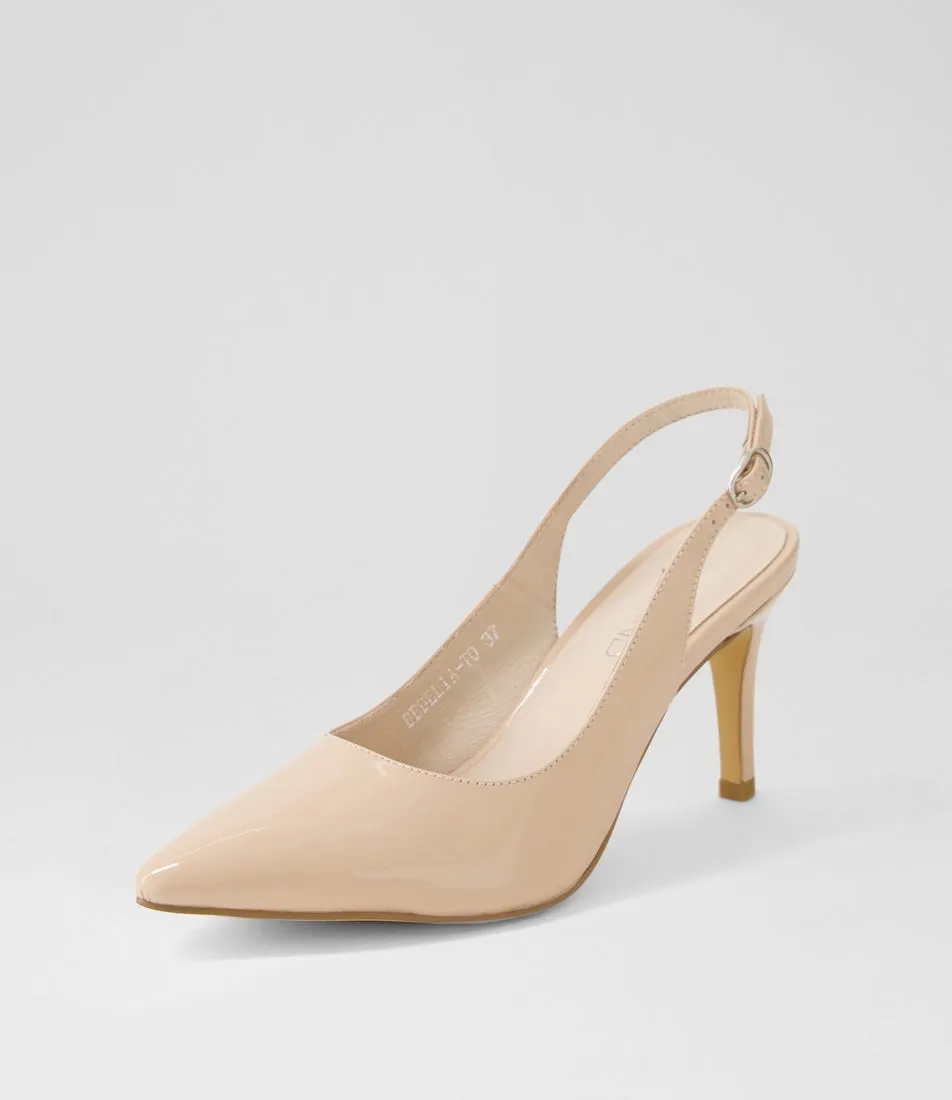 TOP END Bedelia Nude Patent Leather Heels