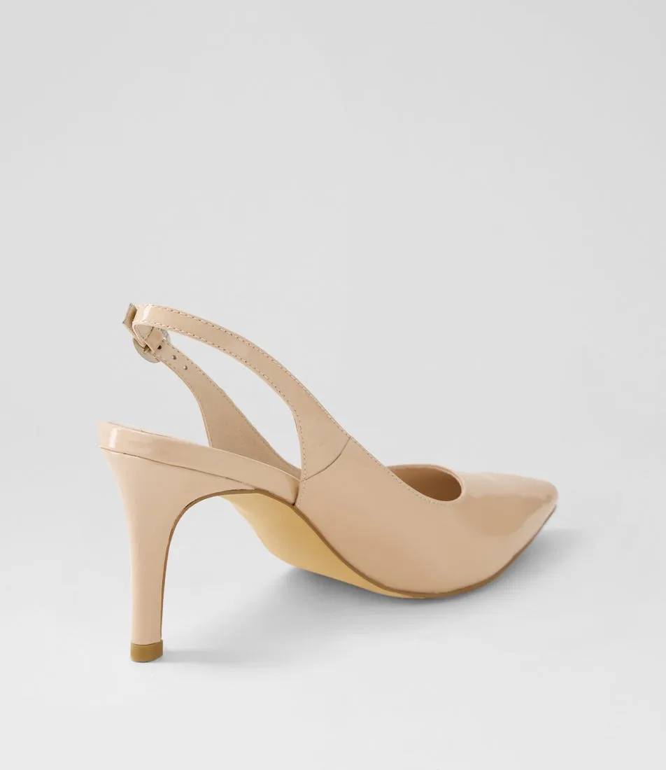 TOP END Bedelia Nude Patent Leather Heels