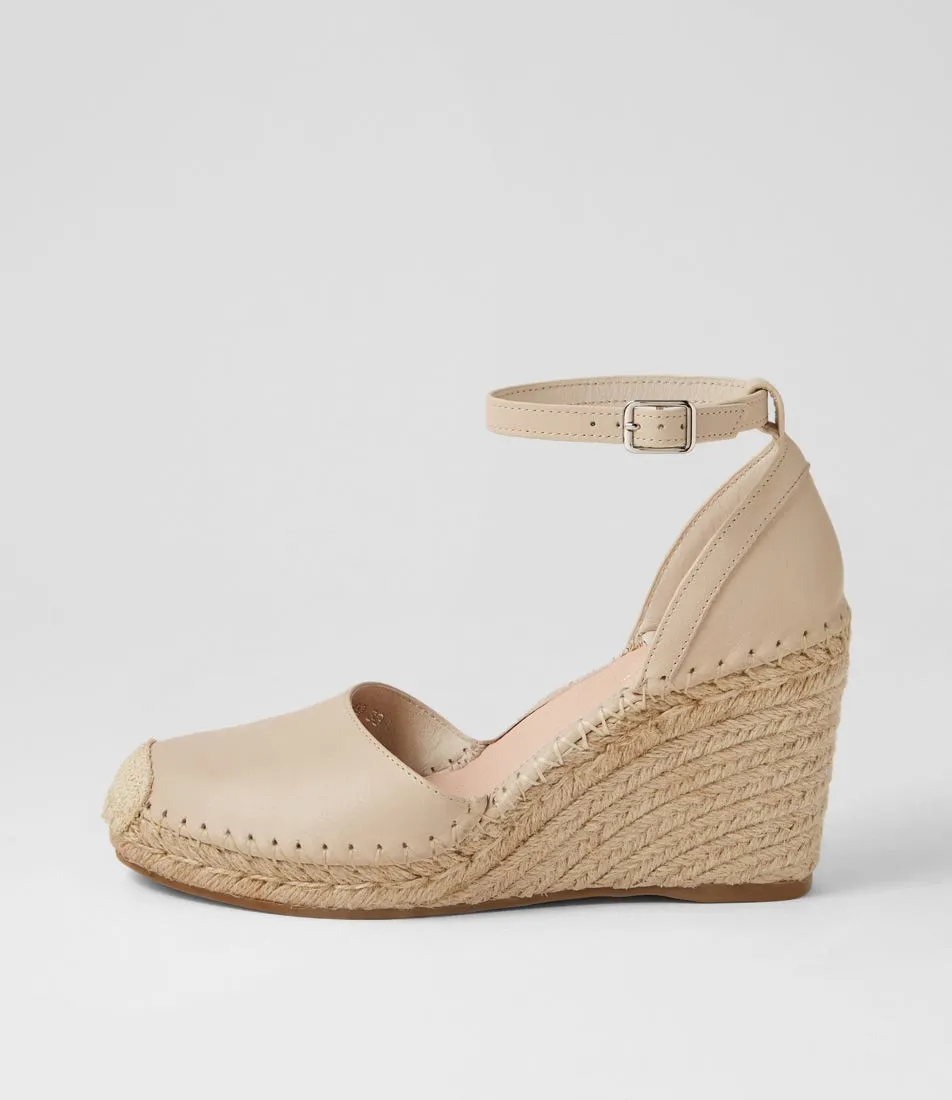 TOP END Malka Almond Natural Rope Leather Heels