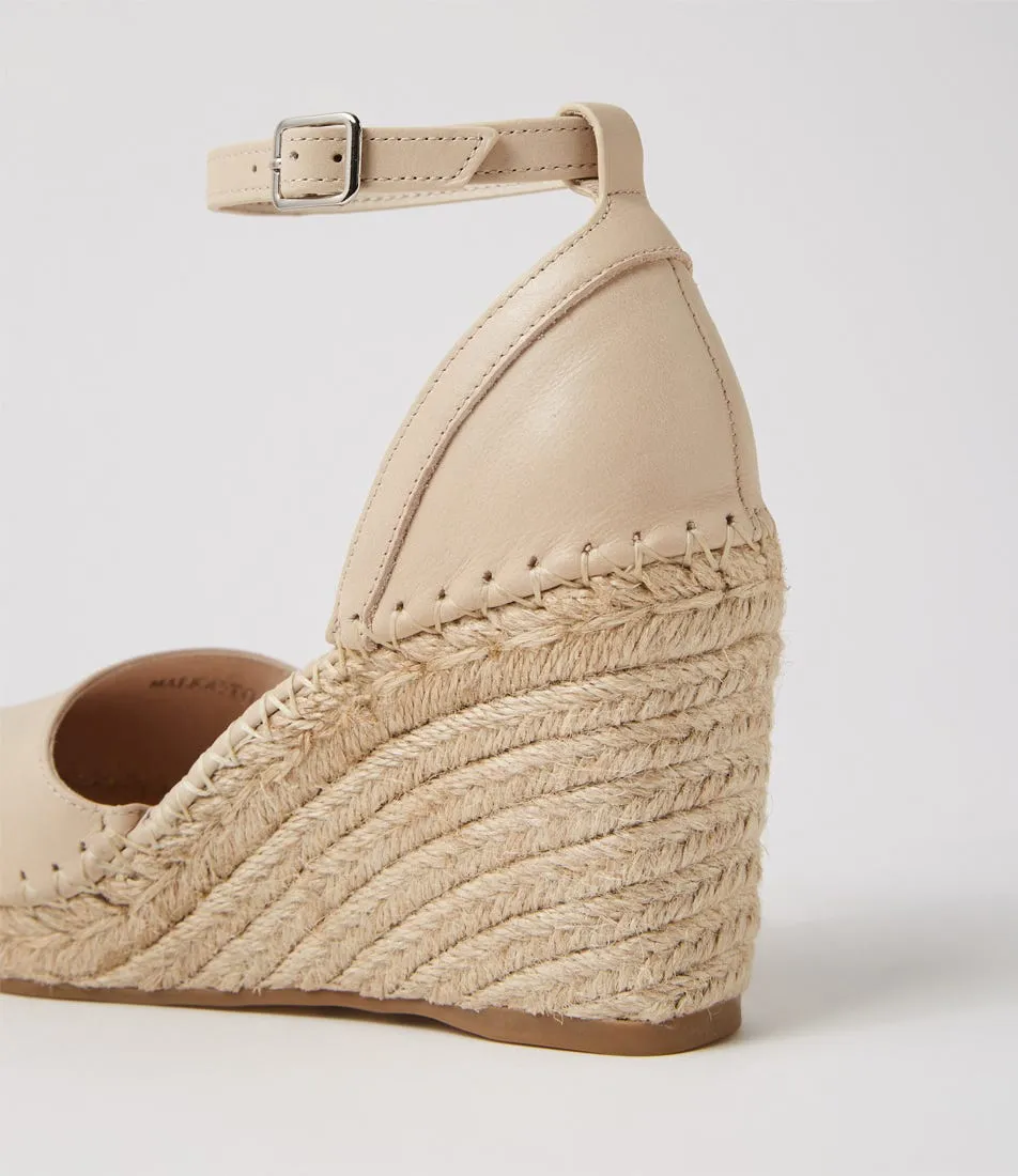 TOP END Malka Almond Natural Rope Leather Heels