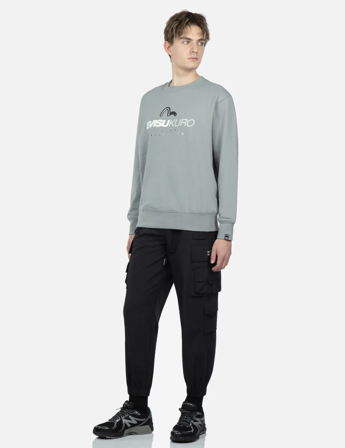 Transparent Seagull Badge Logo Print Sweatshirt