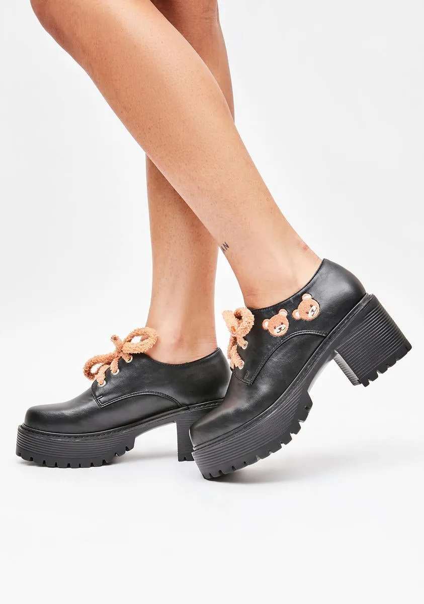 Trendy Fuzzums Platform Oxfords