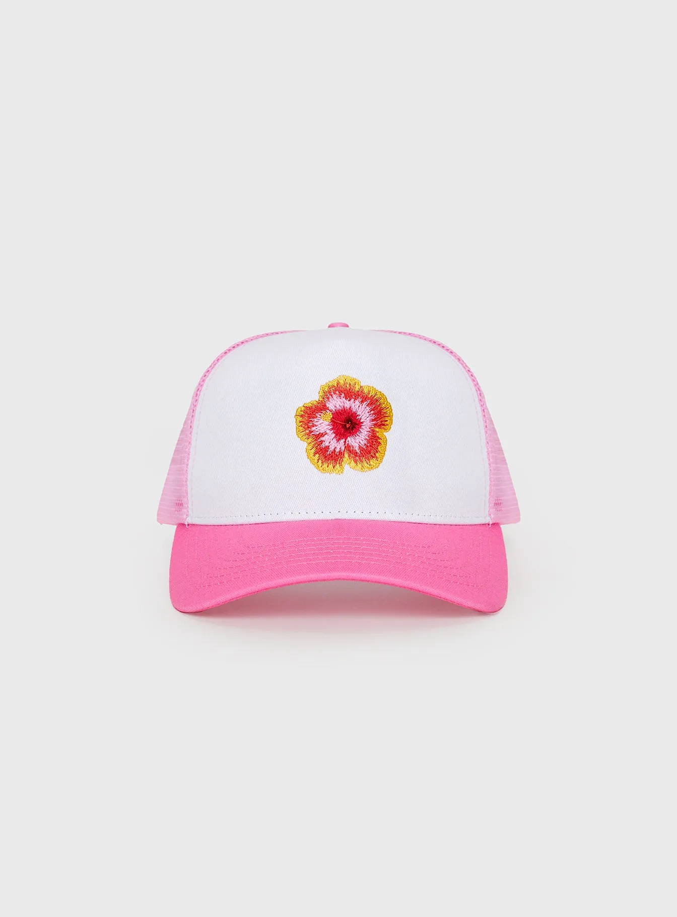 Tropics Trucker Hat Pink / White