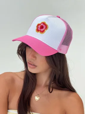 Tropics Trucker Hat Pink / White