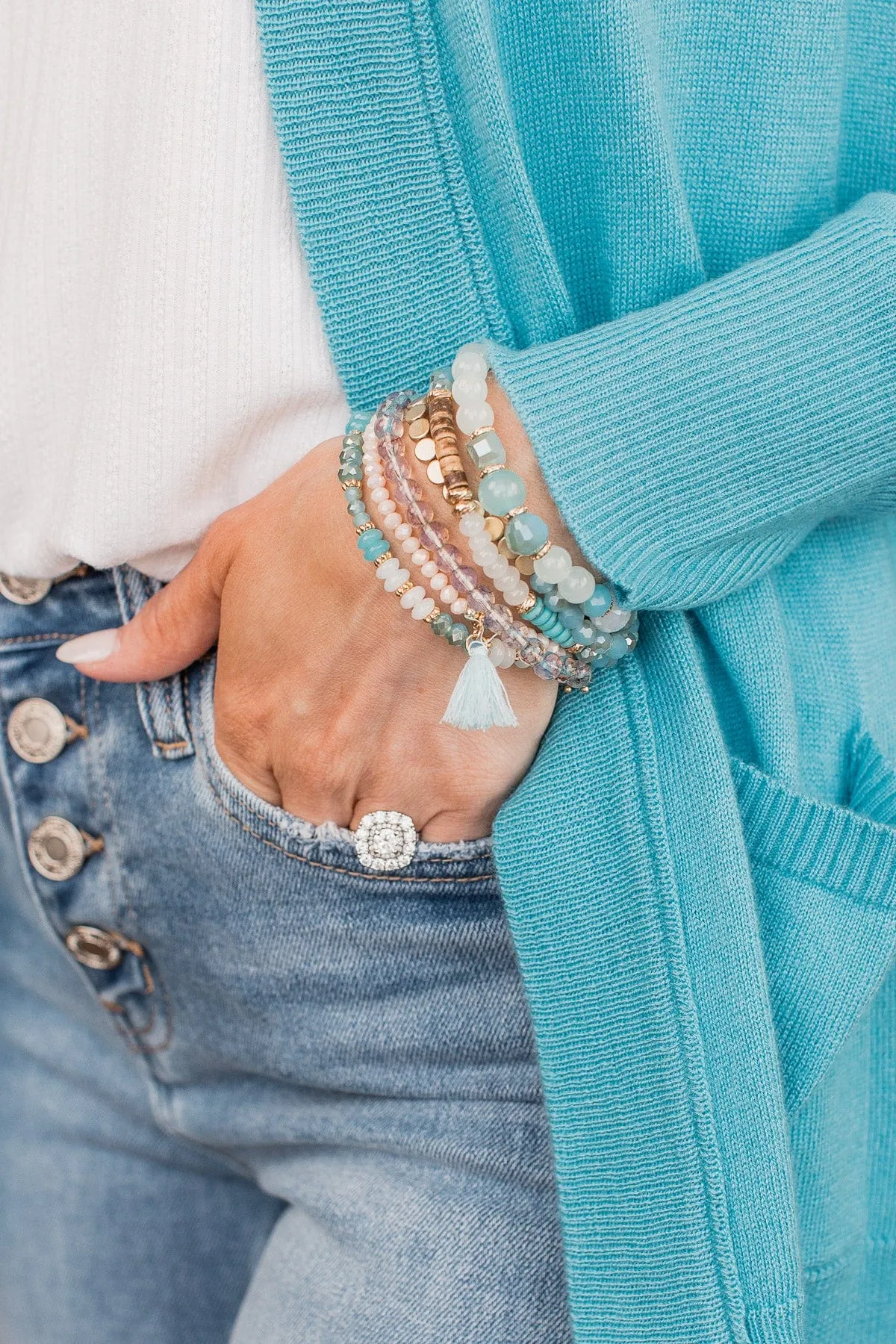 Turquoise Gorgeous Stackable 6-Piece Bracelet Set