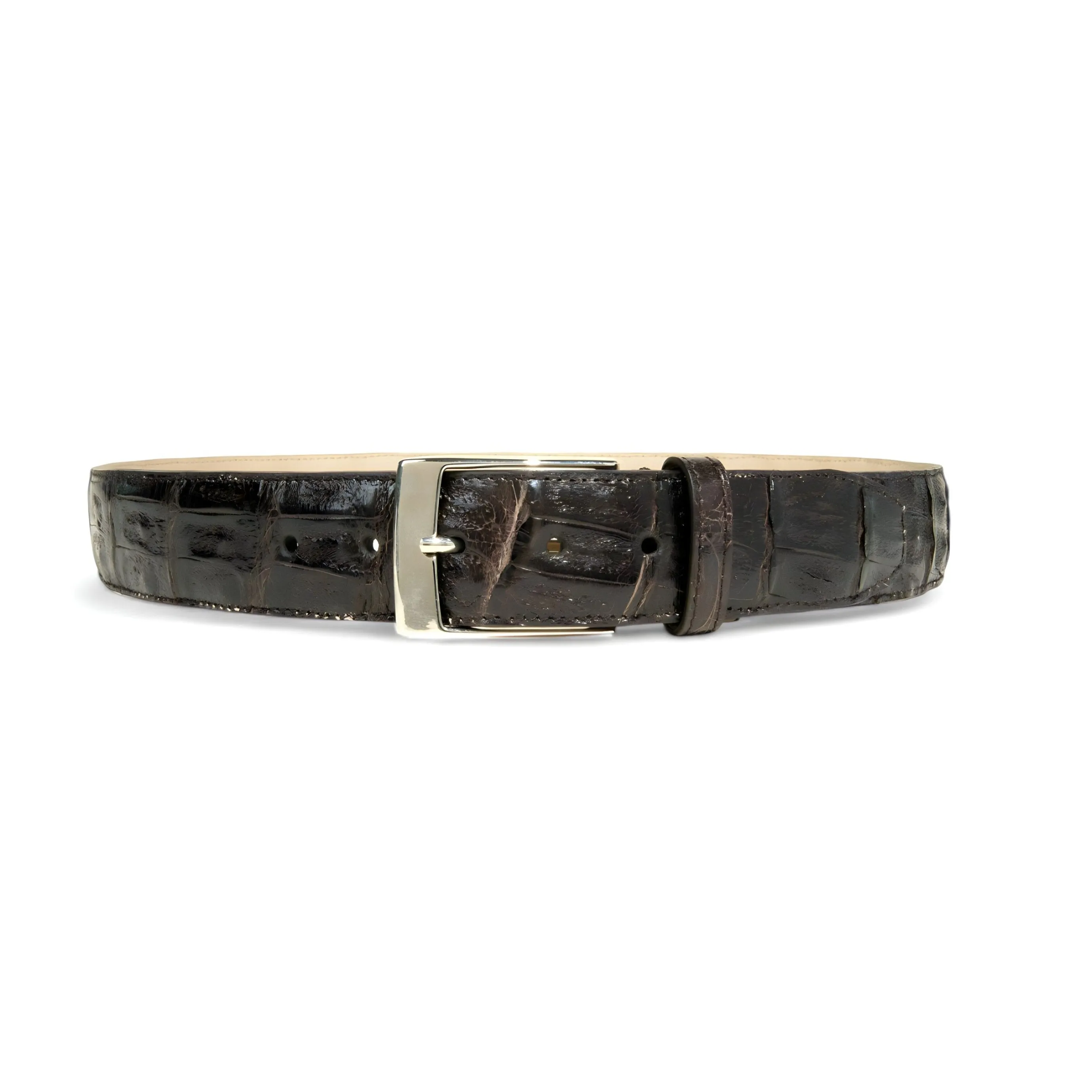 Tuzzi Uomo Men's Italian Genuine Exotic Crocodile Men's Luxury Belt (TZ1001)