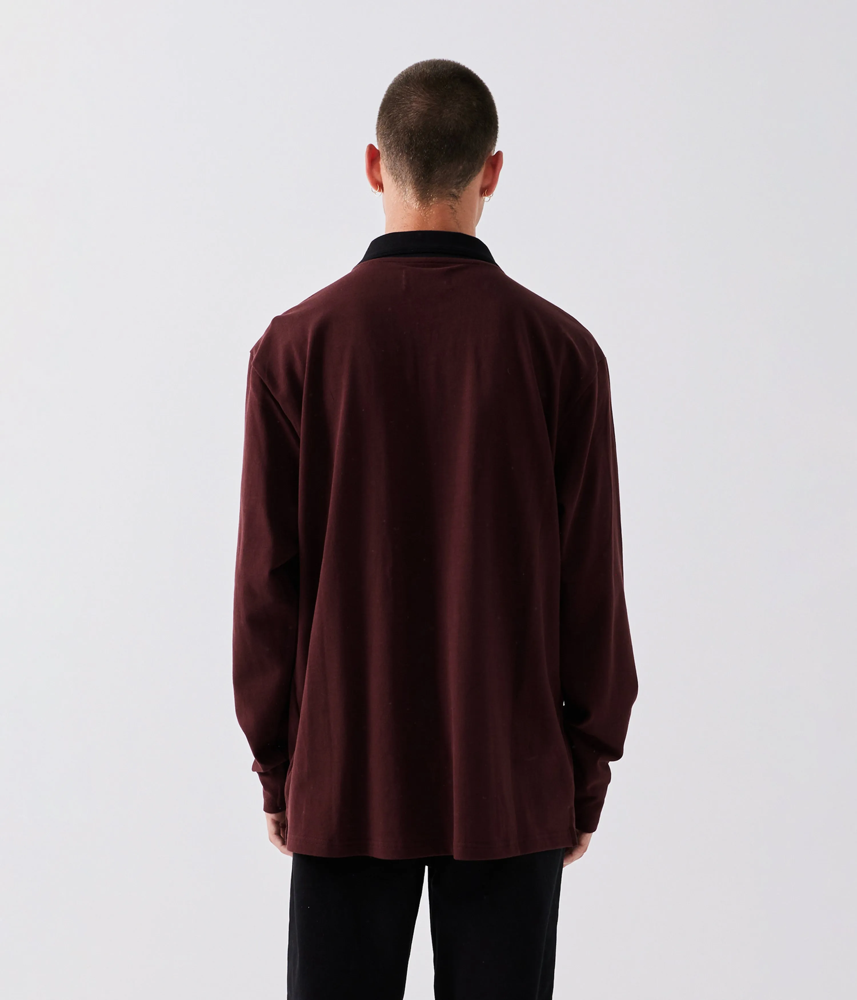 UNIFORM LS POLO // BURGUNDY