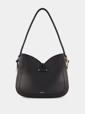 Vigo Leather Black Shoulder Bag