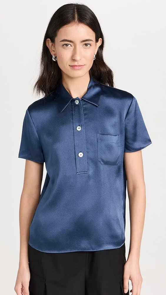 Vince   Short Sleeve Polo 