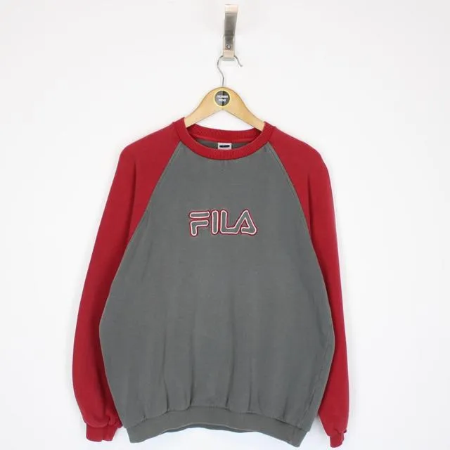 Vintage Fila Spellout Sweatshirt Youth's XL