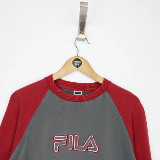 Vintage Fila Spellout Sweatshirt Youth's XL