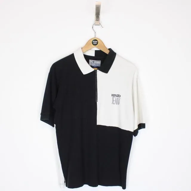 Vintage Kenzo Jeans Polo Shirt Small