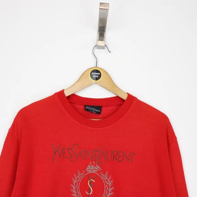 Vintage Yves Saint Laurent Spellout Sweatshirt Small