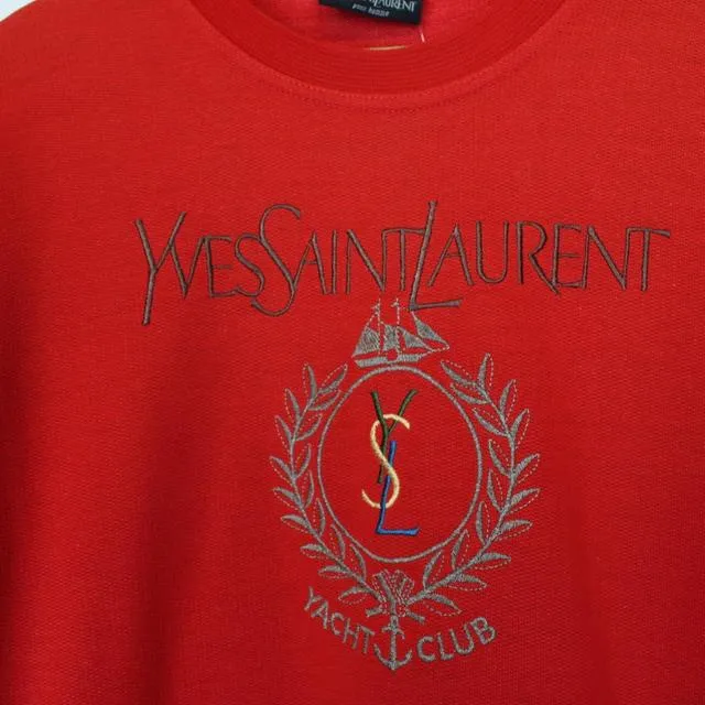 Vintage Yves Saint Laurent Spellout Sweatshirt Small