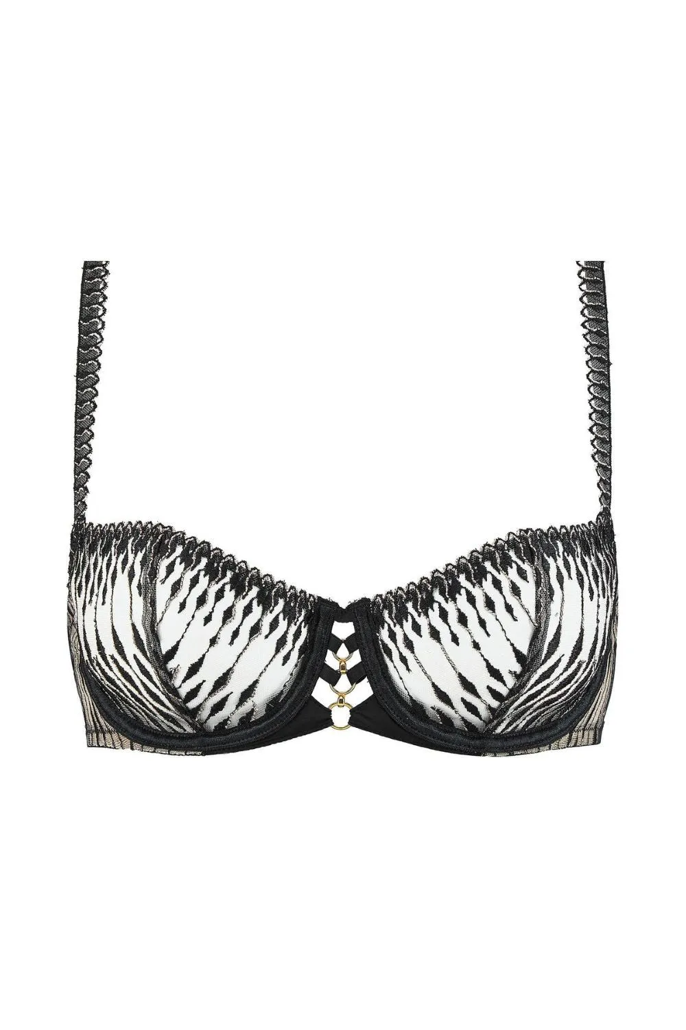 Voodoo Kiss Half Cup Bra in Millenium Black