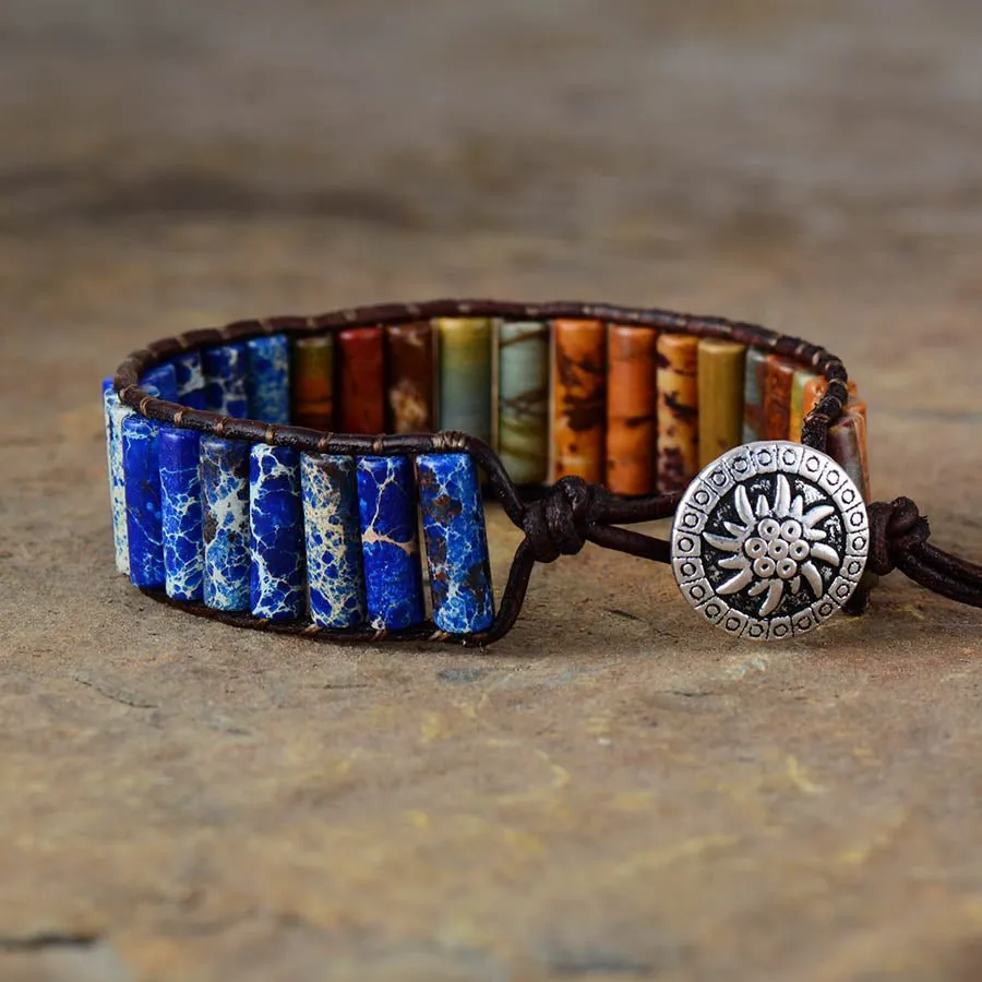 Men's Bracelet with Warrior Jasper