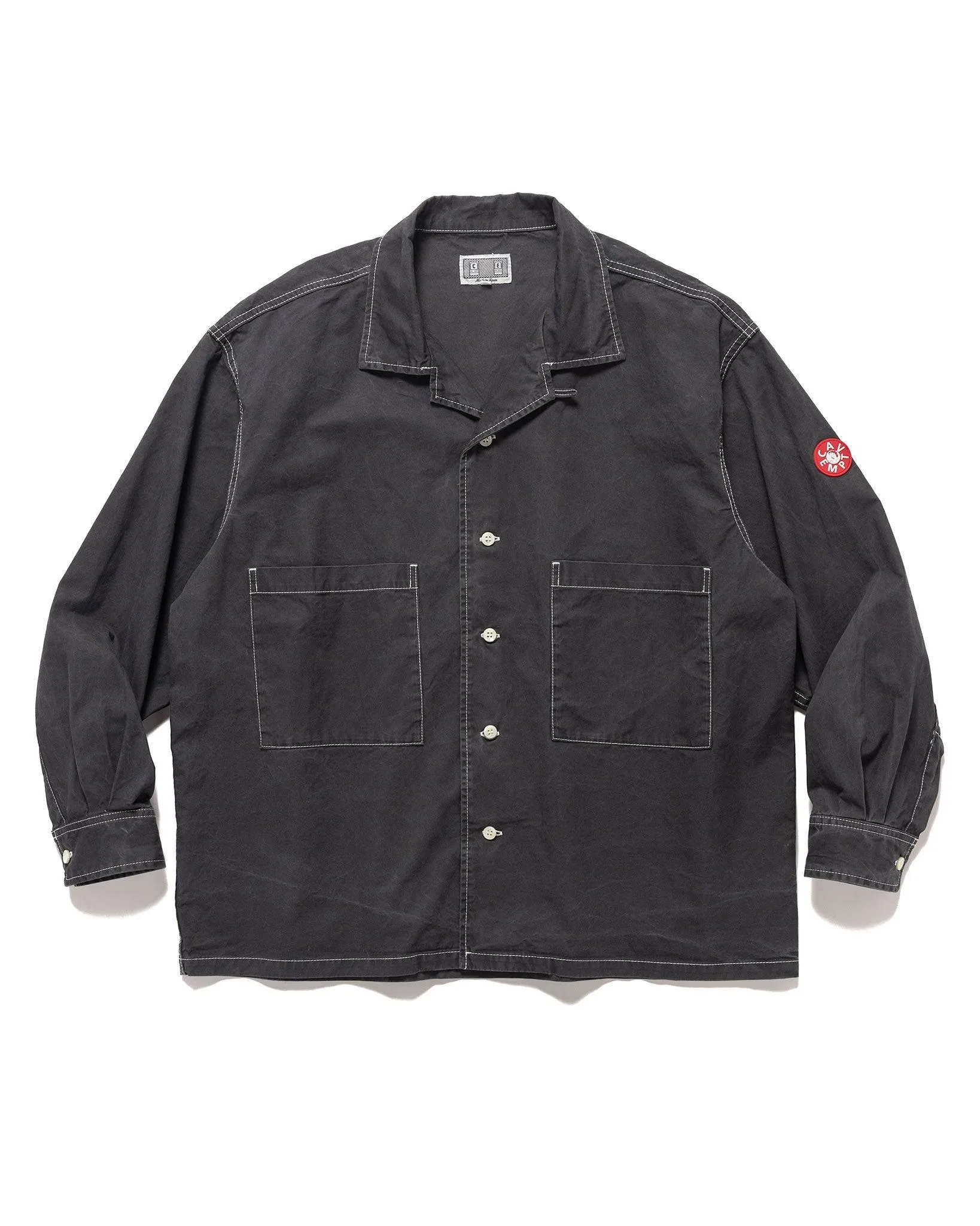 Black Washed Open Style Shirt