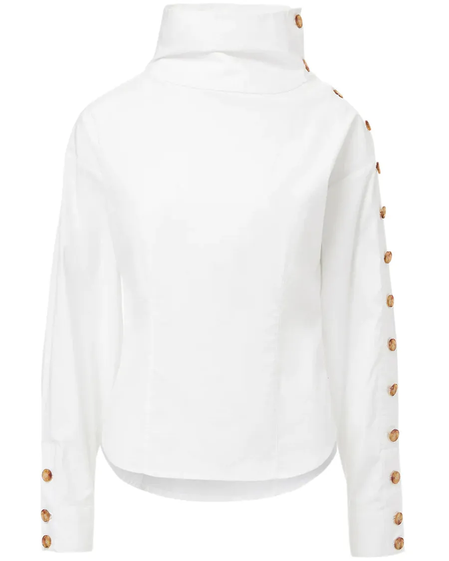 Stylish White Fauri Shirt