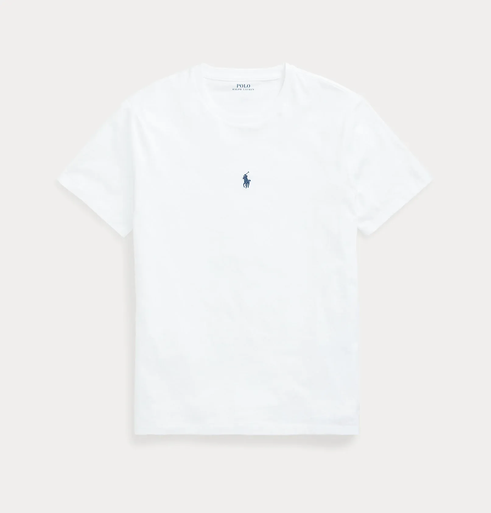 Fitted Round Neck White Jersey T-shirt by Polo Ralph Lauren