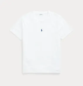 Fitted Round Neck White Jersey T-shirt by Polo Ralph Lauren