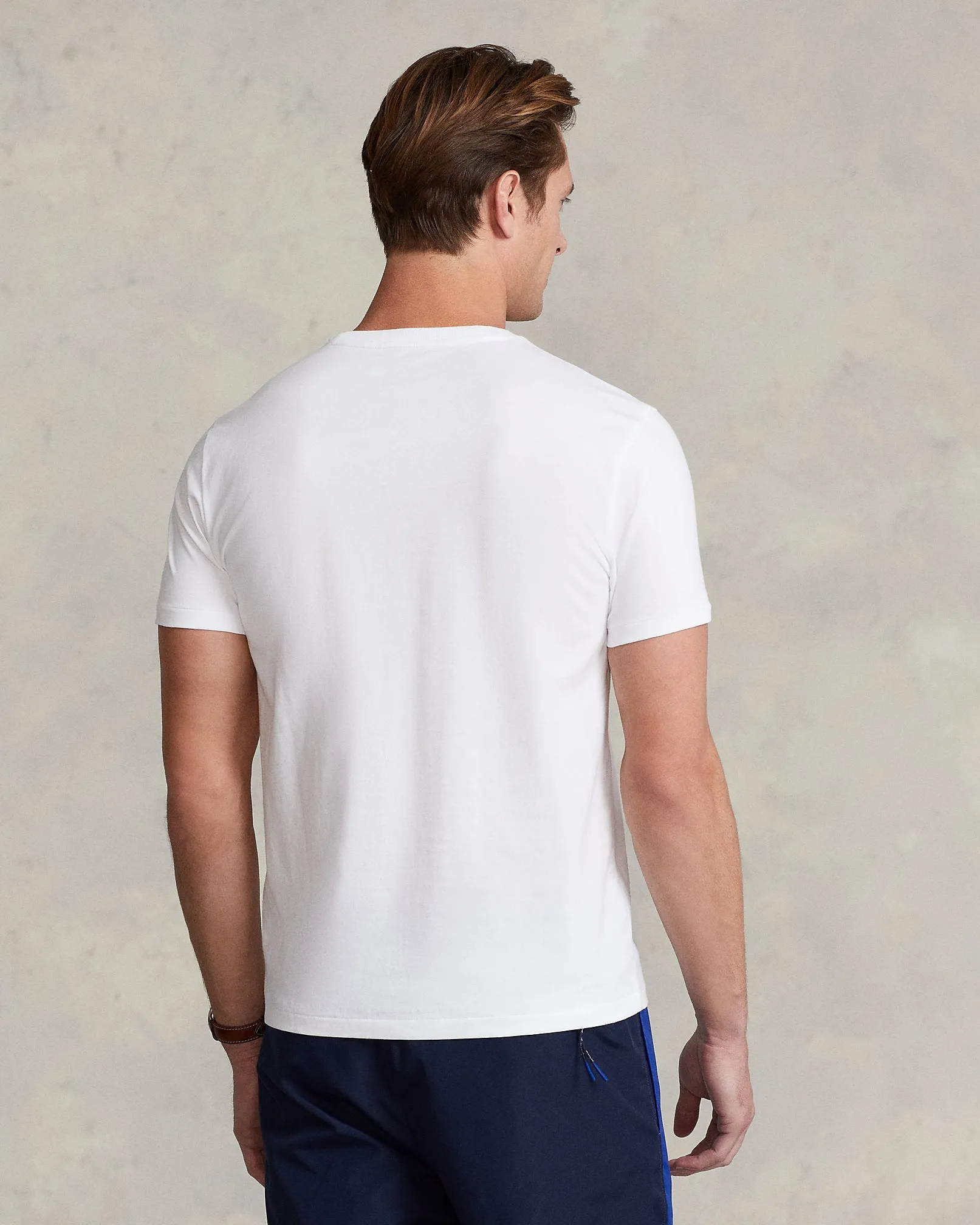 Fitted Round Neck White Jersey T-shirt by Polo Ralph Lauren