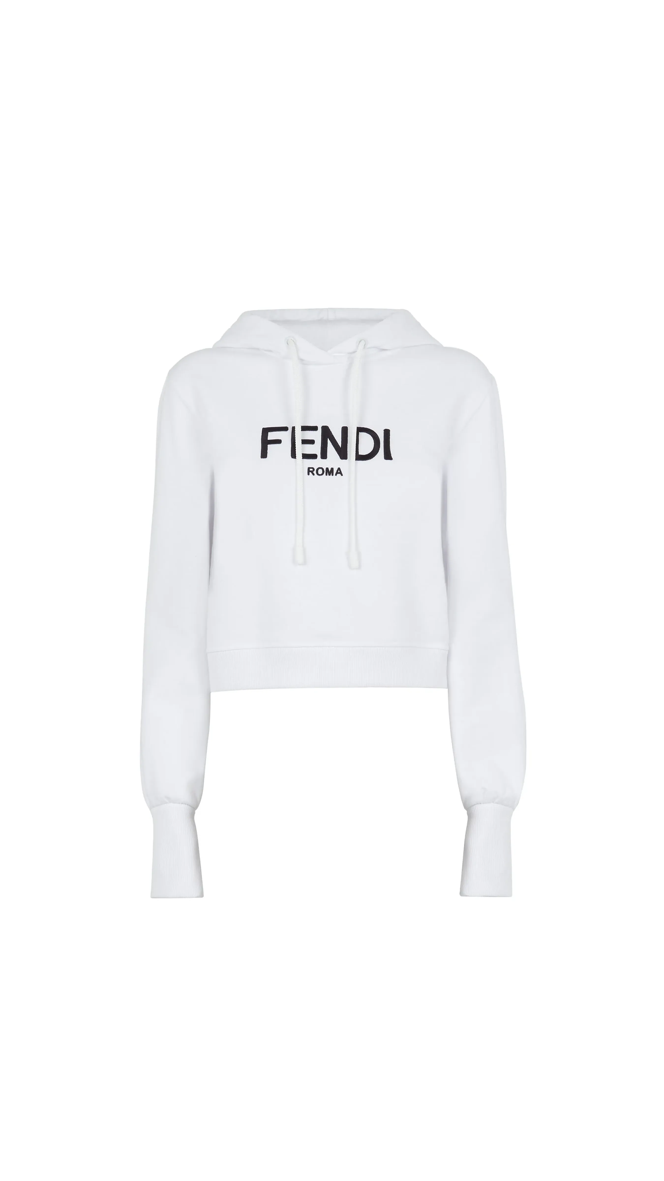 White Logo Cotton Sweatshirt