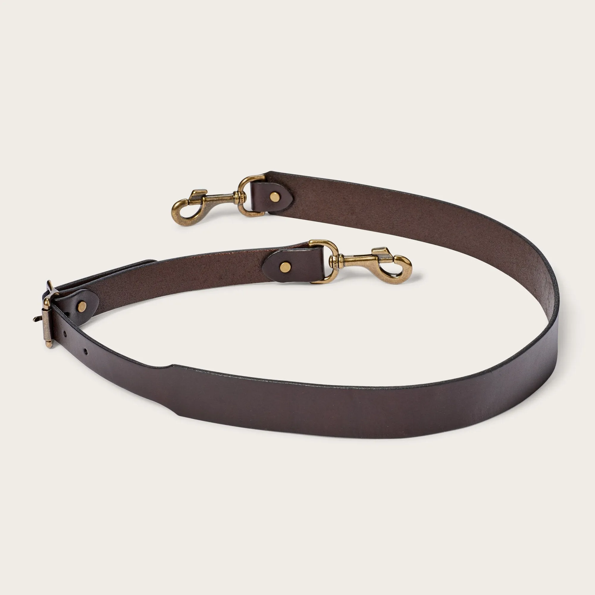 WIDE BRIDLE LEATHER SHOULDER STRAP