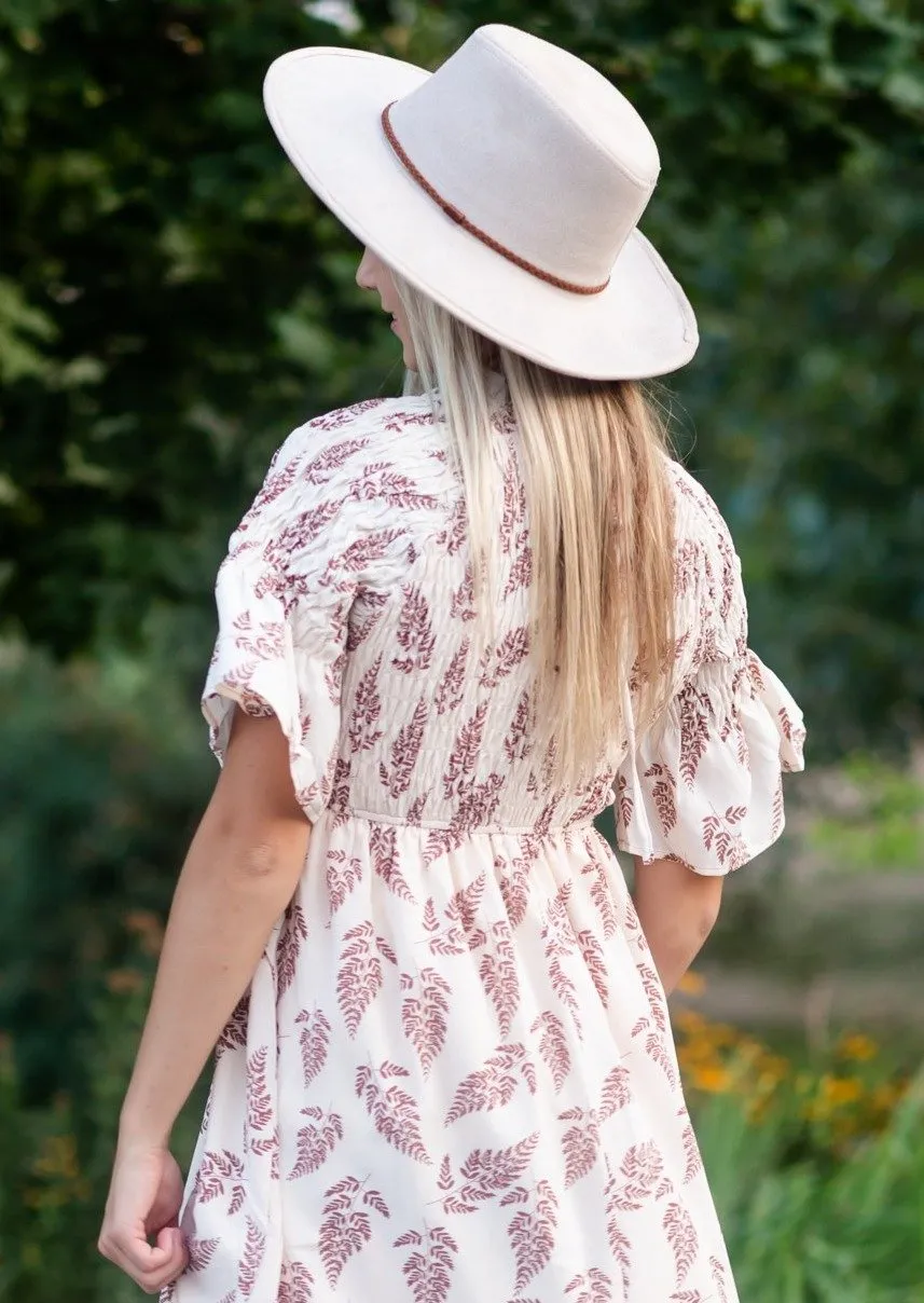 Wide Brim Taupe Panama Hat