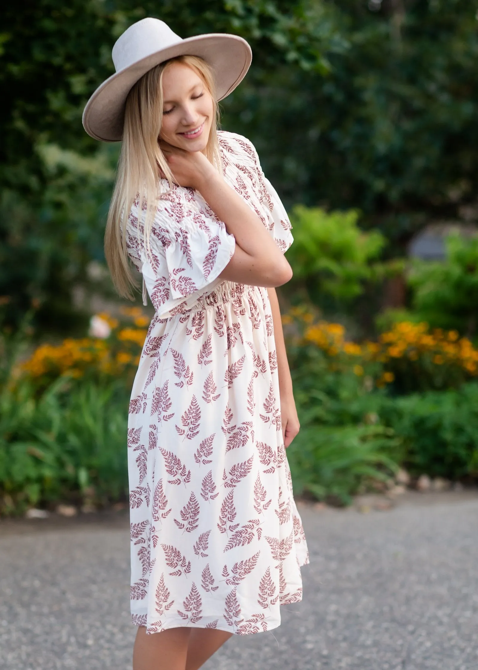 Wide Brim Taupe Panama Hat