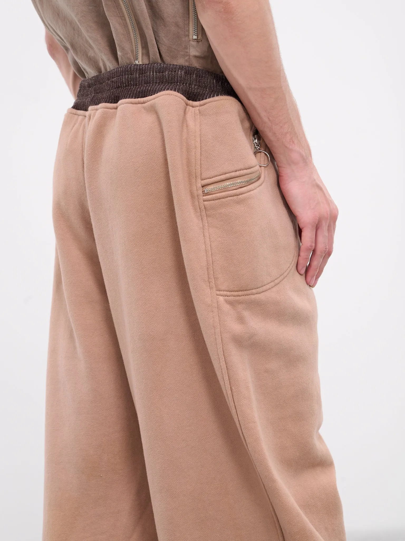 Wide Cut Jersey Trousers (WIDEJRSY-BROWN)