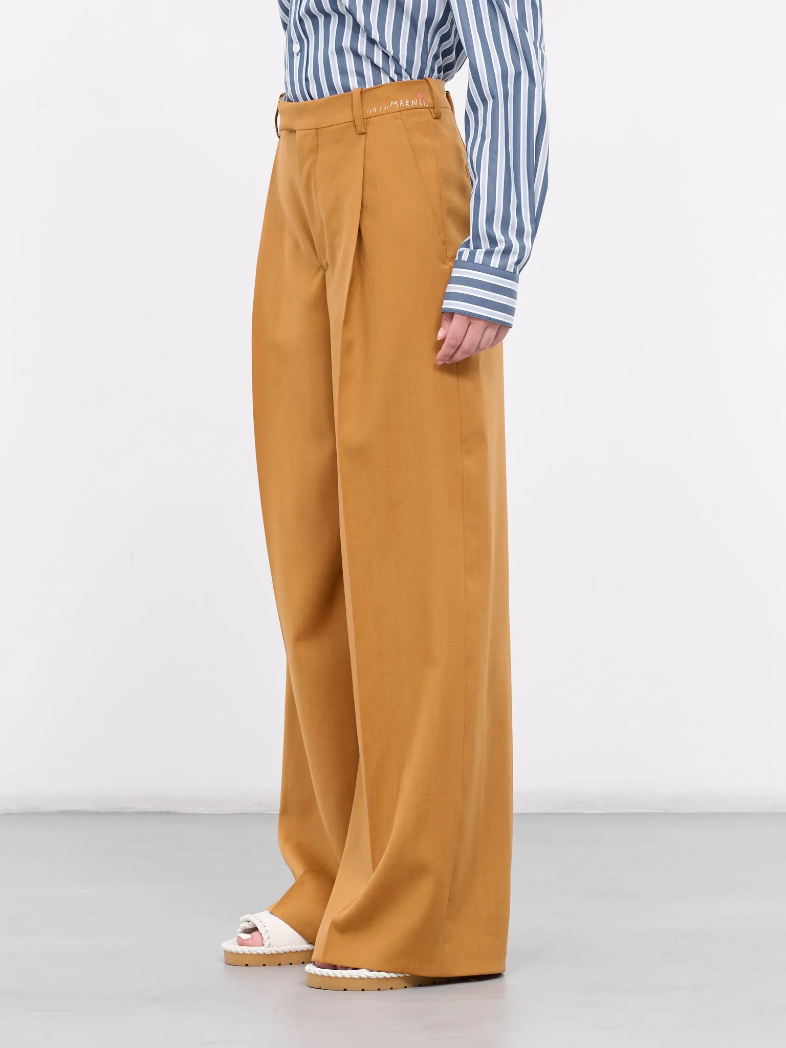 Wide Leg Trousers (PAMA0493SU-UTWA20-PUMPKIN)