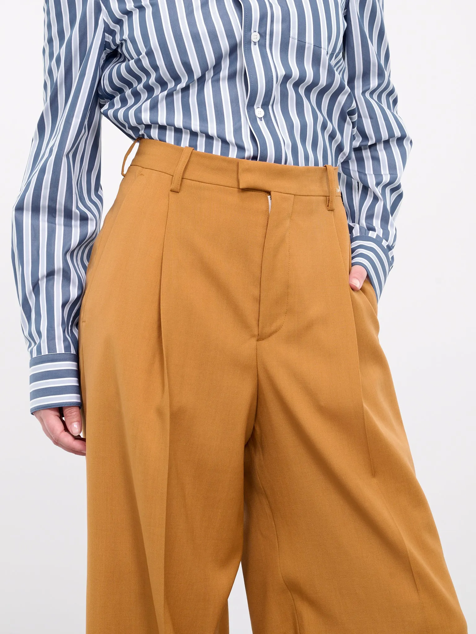 Wide Leg Trousers (PAMA0493SU-UTWA20-PUMPKIN)