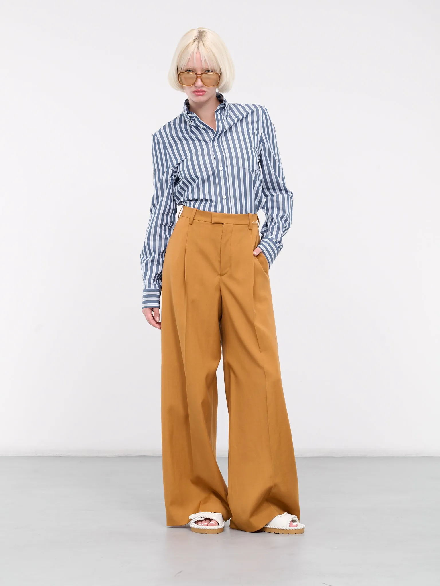 Wide Leg Trousers (PAMA0493SU-UTWA20-PUMPKIN)