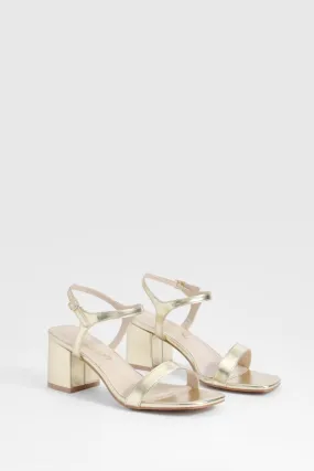 Wide Width Low Block 2 Part Heels