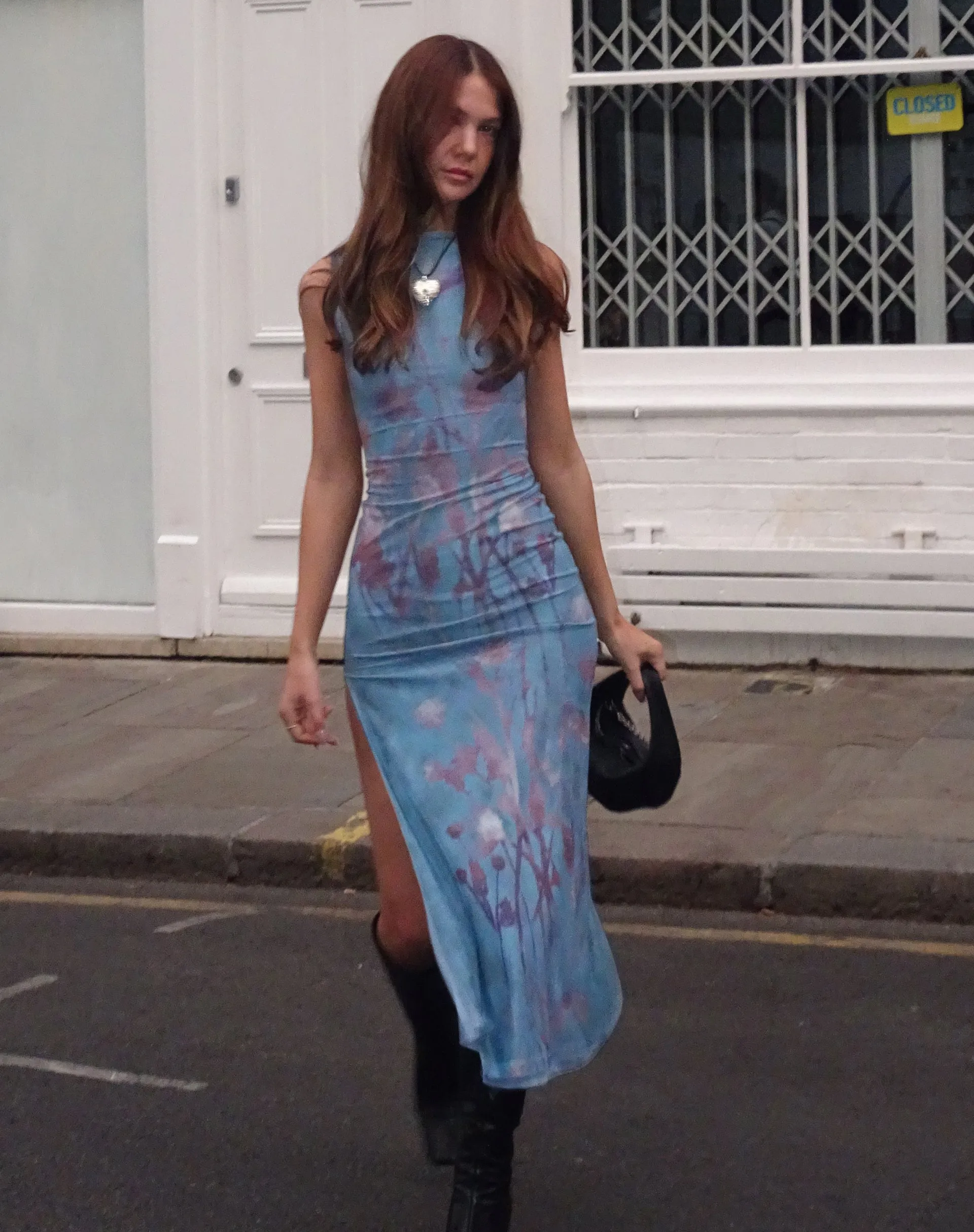 Wild Rose Blue Kamala Midi Dress